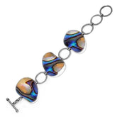SB-1690-AB-7.5" Sterling Silver Bracelet With Abalone Shell Jewelry Bali Designs Inc